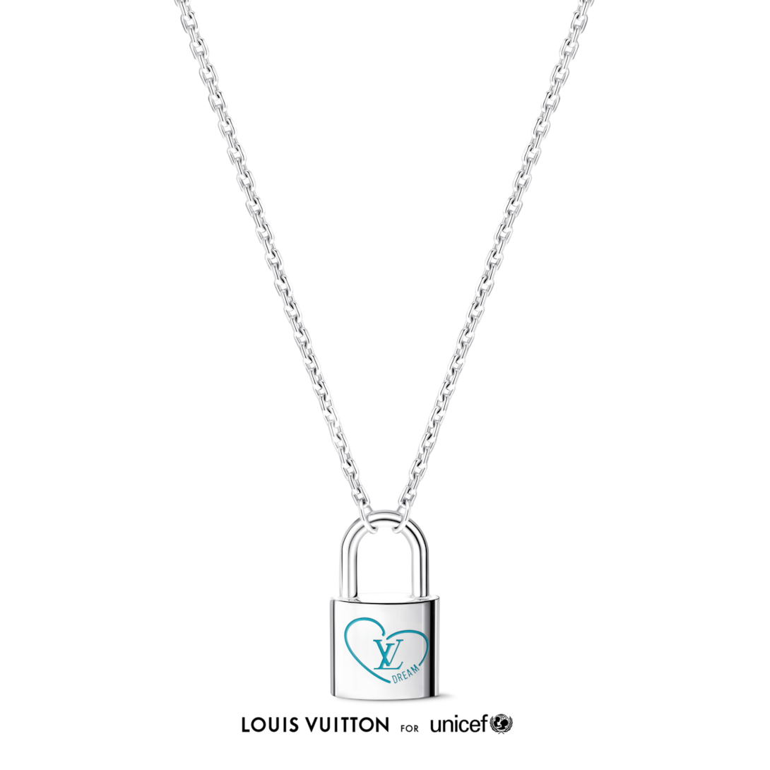 Silver Lockit x Felix Pendant, Sterling Silver and Blue Lacquer